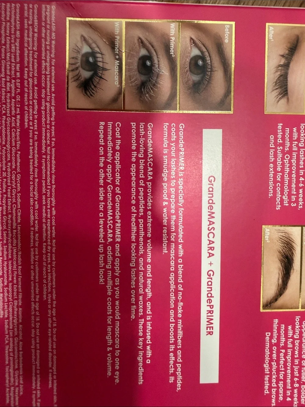 GrandePRIMER & GrandeMASCARA Duo - Full-size unopened